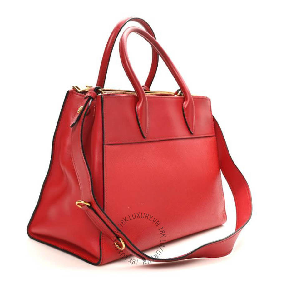 Túi xách Prada Saffiano City Calfskin Medium Esplanade Rosso FPTP286