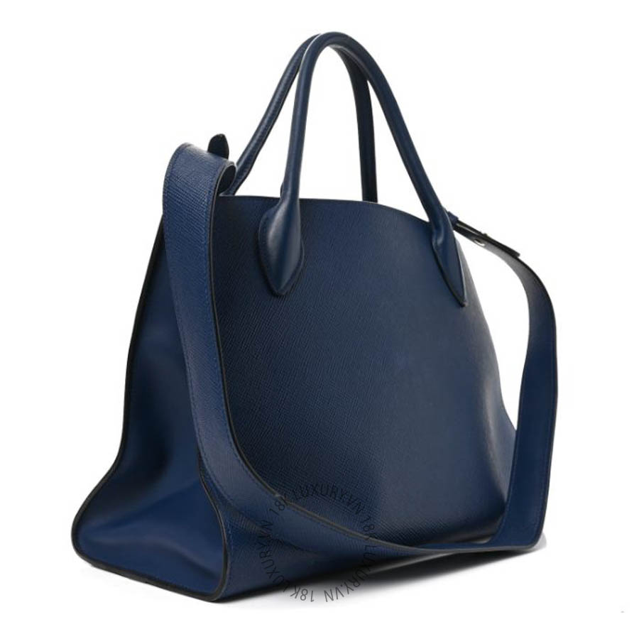 Túi xách Prada Saffiano Cuir Calfskin Medium Monochrome Top Handle Tote Bluette FPTP332