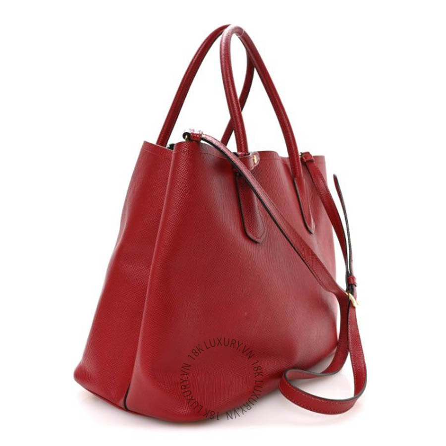 Túi xách Prada Saffiano Cuir Medium Double Bag Fuoco FPTP213