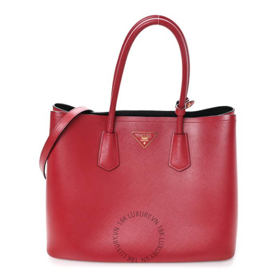 Túi xách Prada Saffiano Cuir Medium Double Bag Fuoco FPTP255