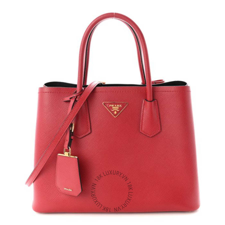Túi xách Prada Saffiano Cuir Medium Double Bag Fuoco FPTP388