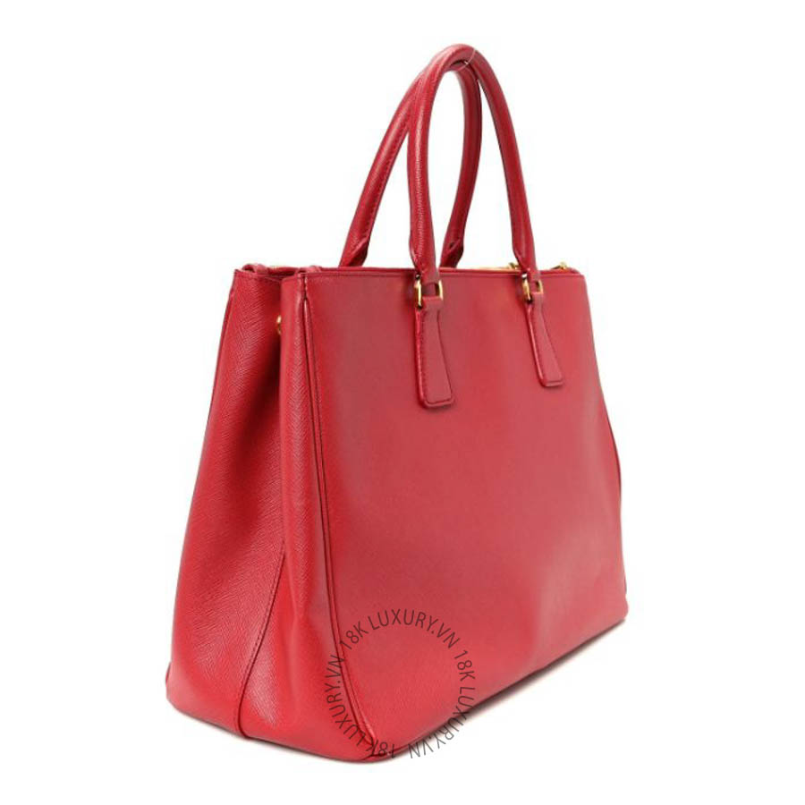 Túi xách Prada Saffiano Lux Large Double Zip Tote Fuoco FPTP225