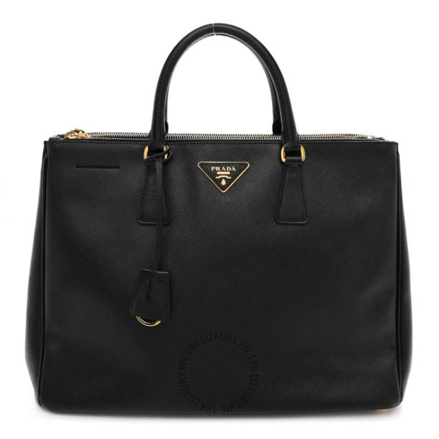 Túi xách Prada Saffiano Lux Large Galleria Double Zip Tote Black FPTP348