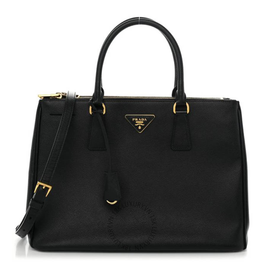 Túi xách Prada Saffiano Lux Medium Galleria Double Zip Tote Black FPTP514