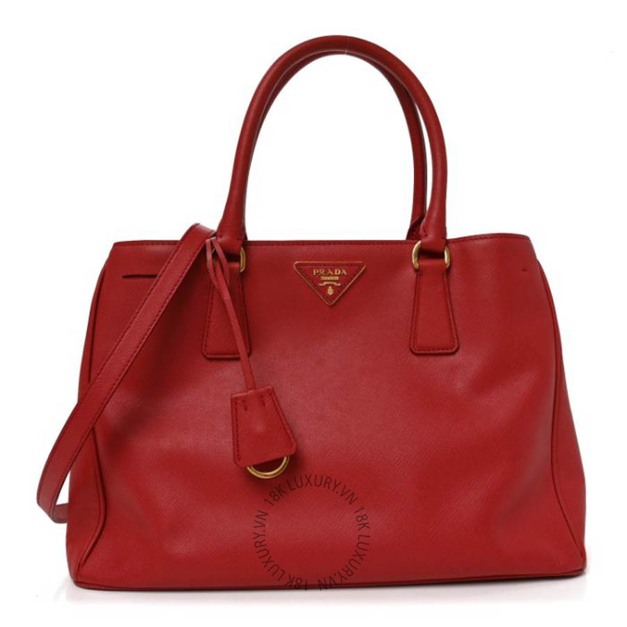 Túi xách Prada Saffiano Lux Medium Tote Fuoco FPTP147