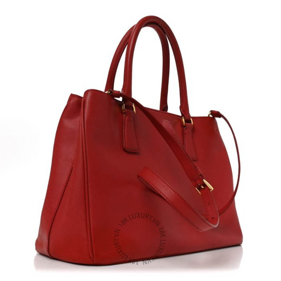 Túi xách Prada Saffiano Lux Medium Tote Fuoco FPTP147