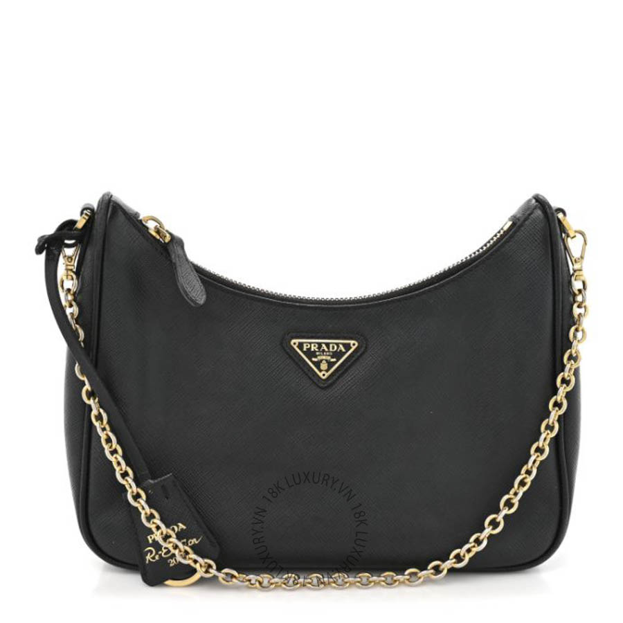 Túi xách Prada Saffiano Lux Re-Edition 2005 Shoulder Bag Black FPTP429