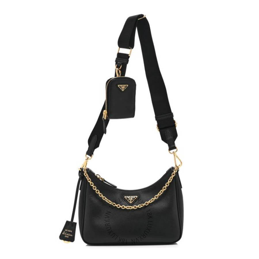 Túi xách Prada Saffiano Lux Re-Edition 2005 Shoulder Bag Black FPTP507