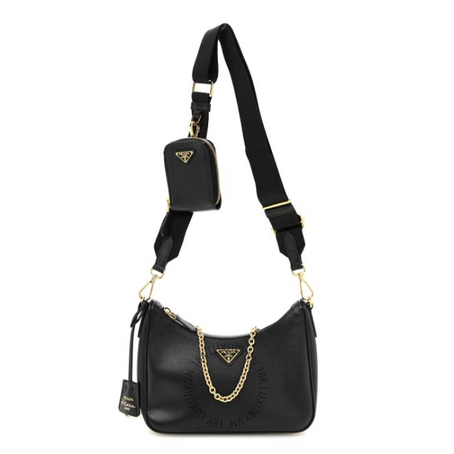 Túi xách Prada Saffiano Lux Re-Edition 2005 Shoulder Bag Black FPTP510