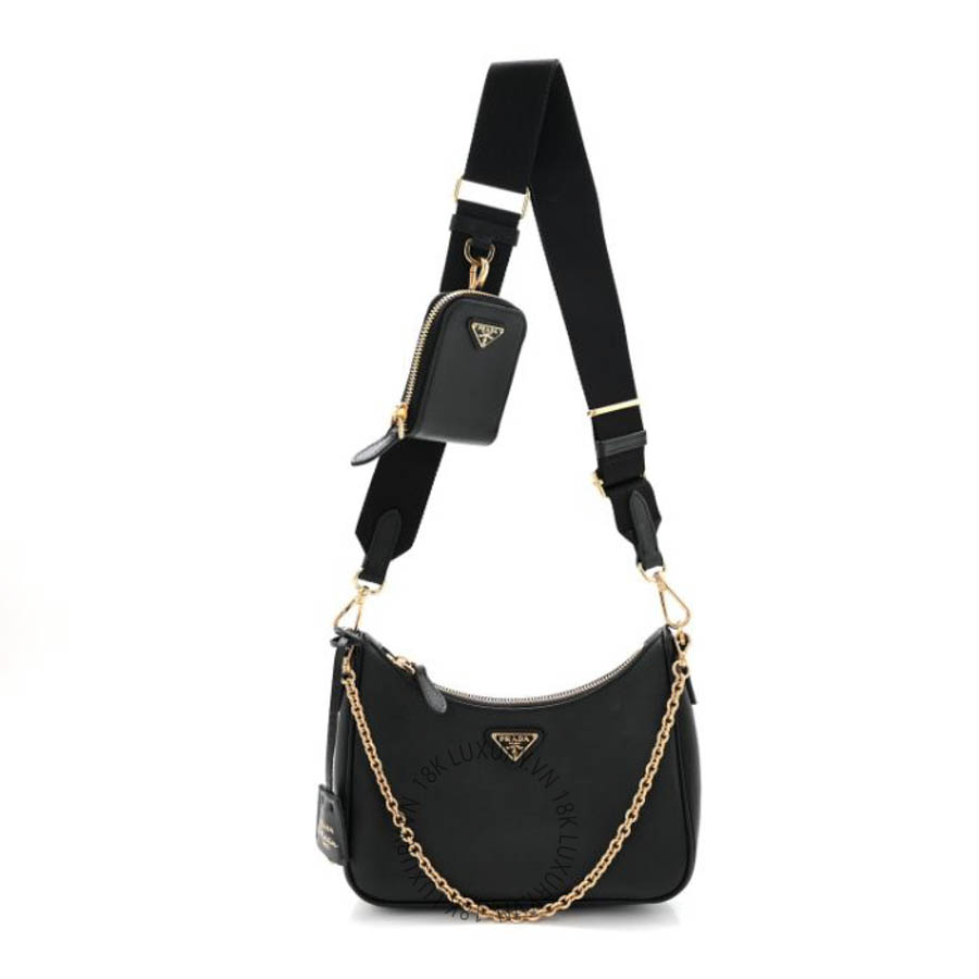 Túi xách Prada Saffiano Lux Re-Edition 2005 Shoulder Bag Black FPTP536