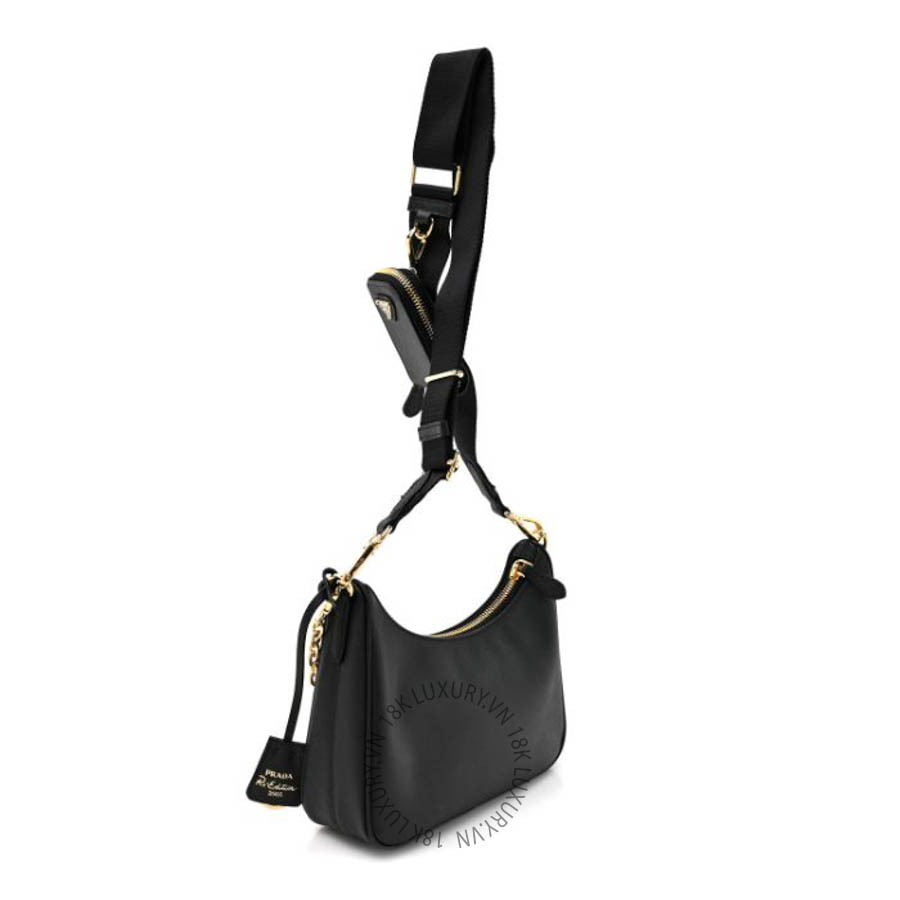 Túi xách Prada Saffiano Lux Re-Edition 2005 Shoulder Bag Black FPTP558