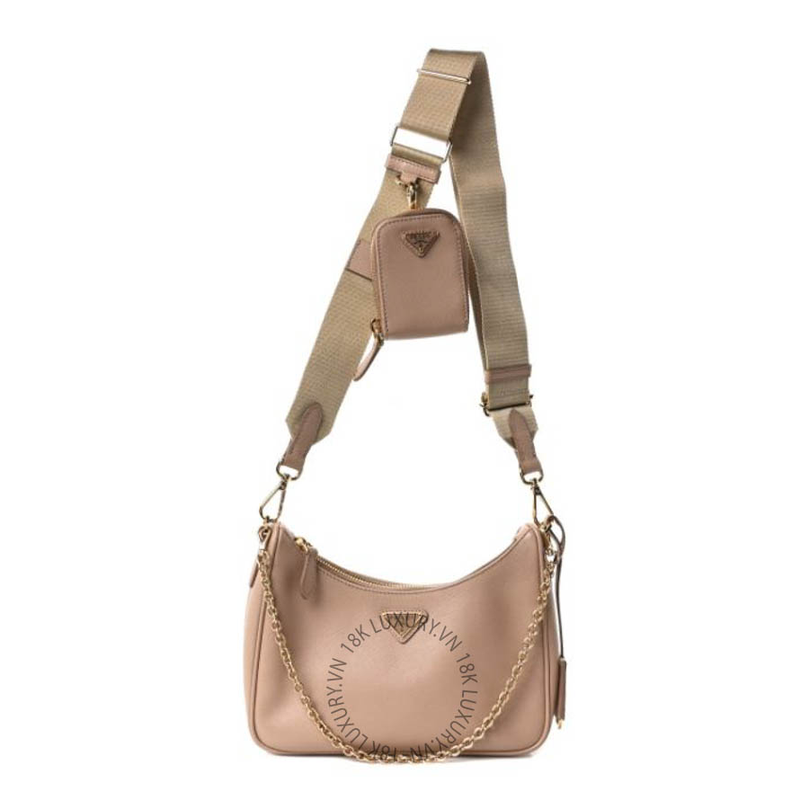 Túi xách Prada Saffiano Lux Re-Edition 2005 Shoulder Bag Cammeo FPTP526