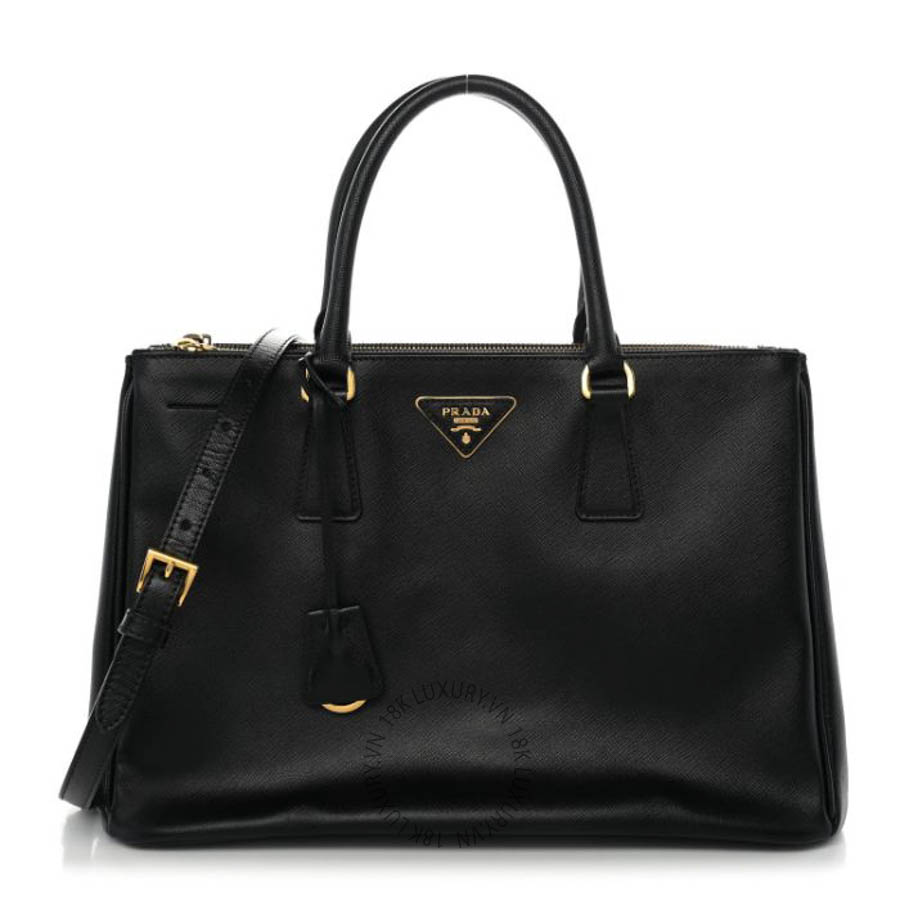 Túi xách Prada Saffiano Medium Galleria Double Zip Tote Black FPTP464