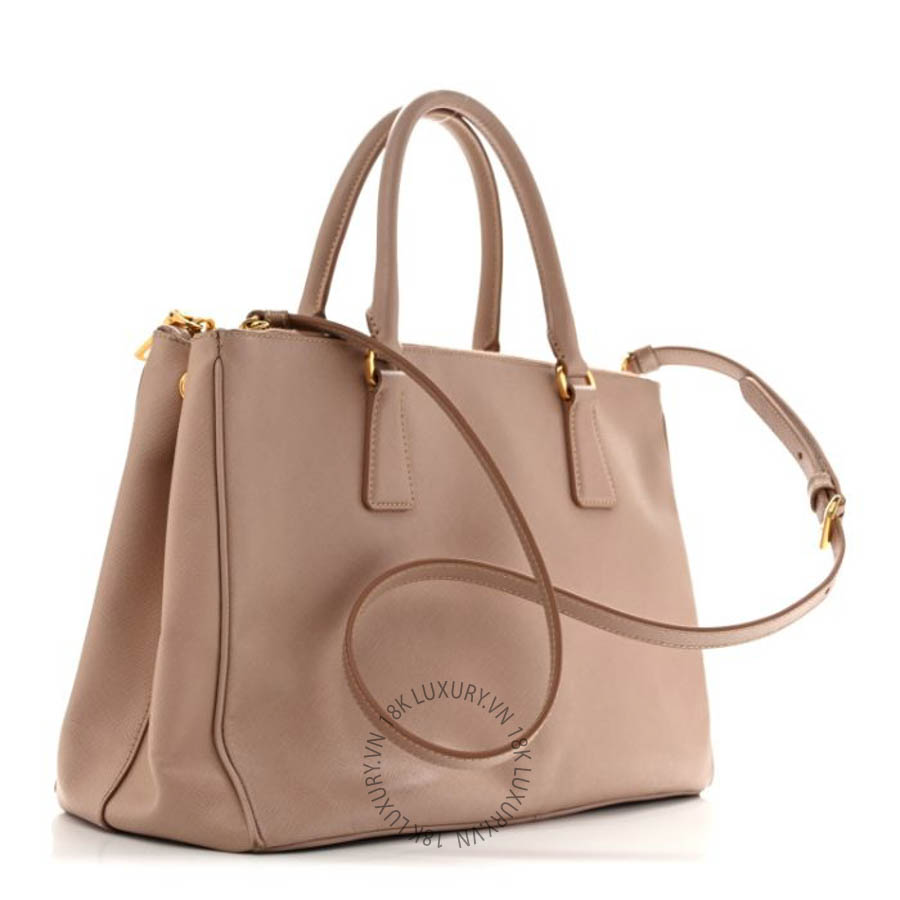 Túi xách Prada Saffiano Medium Galleria Double Zip Tote Cammeo FPTP151