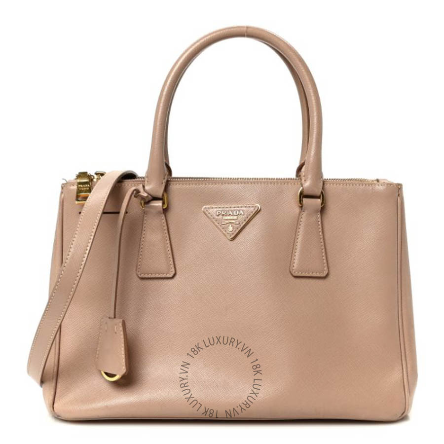 Túi xách Prada Saffiano Small Galleria Double Zip Tote Cammeo FPTP143