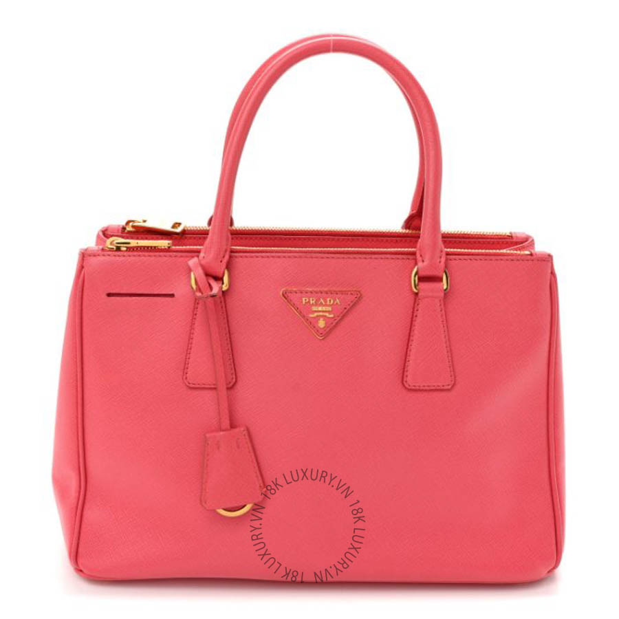 Túi xách Prada Saffiano Small Galleria Double Zip Tote Peonia FPTP349