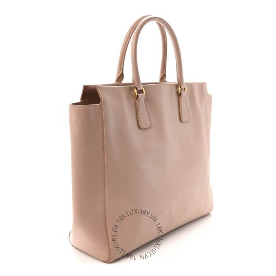 Túi xách Prada Saffiano Soft Calfskin Double Handle Satchel Cipria FPTP170