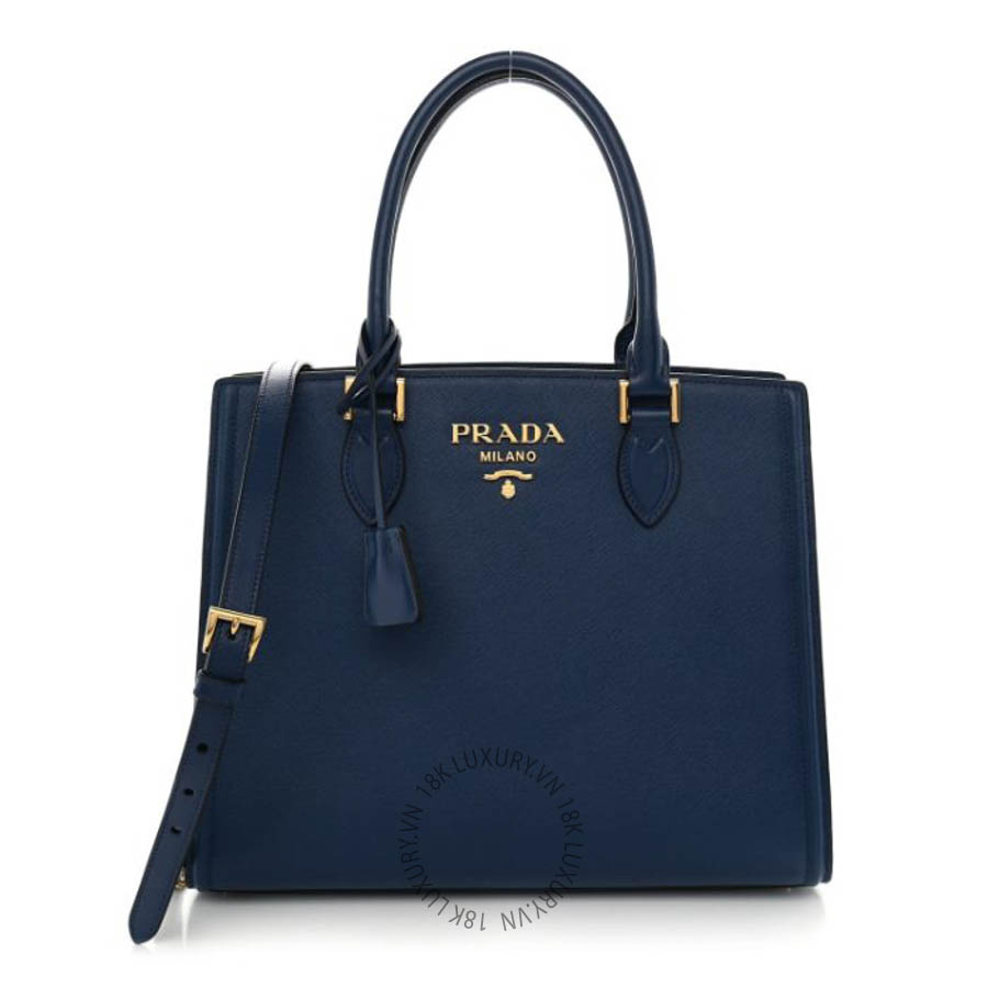 Túi xách Prada Saffiano Soft Calfskin Large Tote Bluette FPTP474