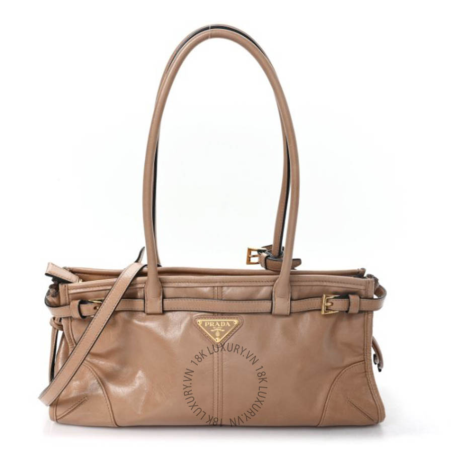 Túi xách Prada Shiny Nappa Medium Bonnie Shoulder Bag Cameo FPTP626