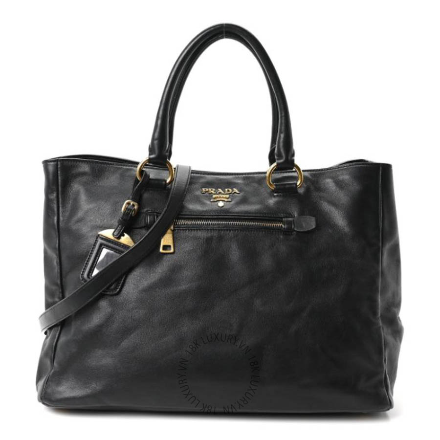 Túi xách Prada Soft Calf Shopping Tote Black FPTP088