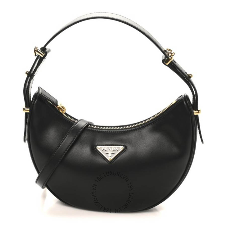 Túi xách Prada Soft Calfskin Arque Shoulder Bag Black FPTP578