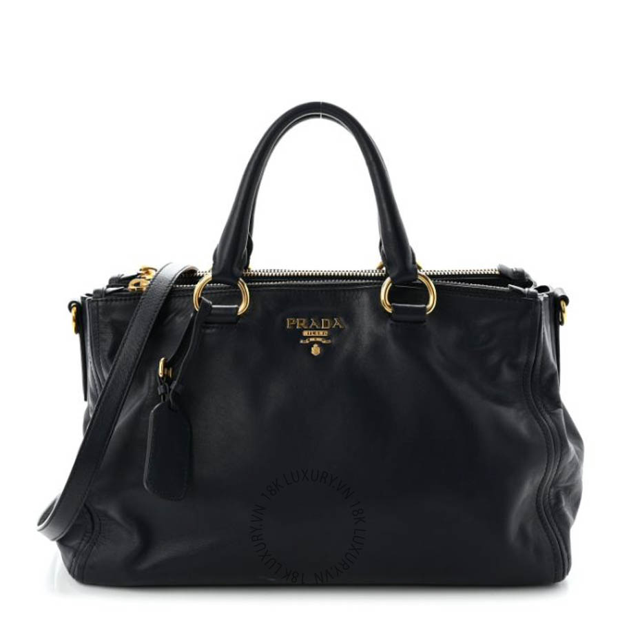 Túi xách Prada Soft Calfskin Double Zip Shoulder Bag Baltico FPTP235