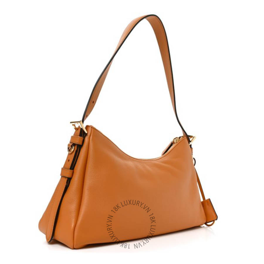 Túi xách Prada Soft Calfskin Medium Aimee Shoulder Bag Caramel FPTP637