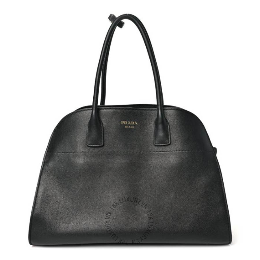 Túi xách Prada Soft Grain Calfskin Large Tote Bag Black FPTP643