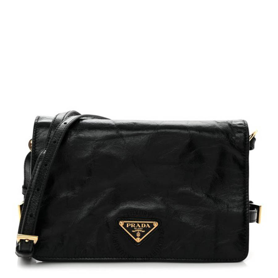 Túi xách Prada Soft Lux Calfskin Triangle Mini Shoulder Bag Black FPTP576
