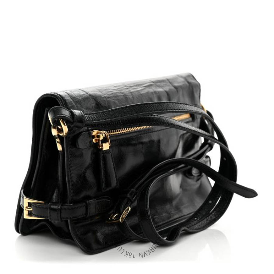 Túi xách Prada Soft Lux Calfskin Triangle Mini Shoulder Bag Black FPTP576
