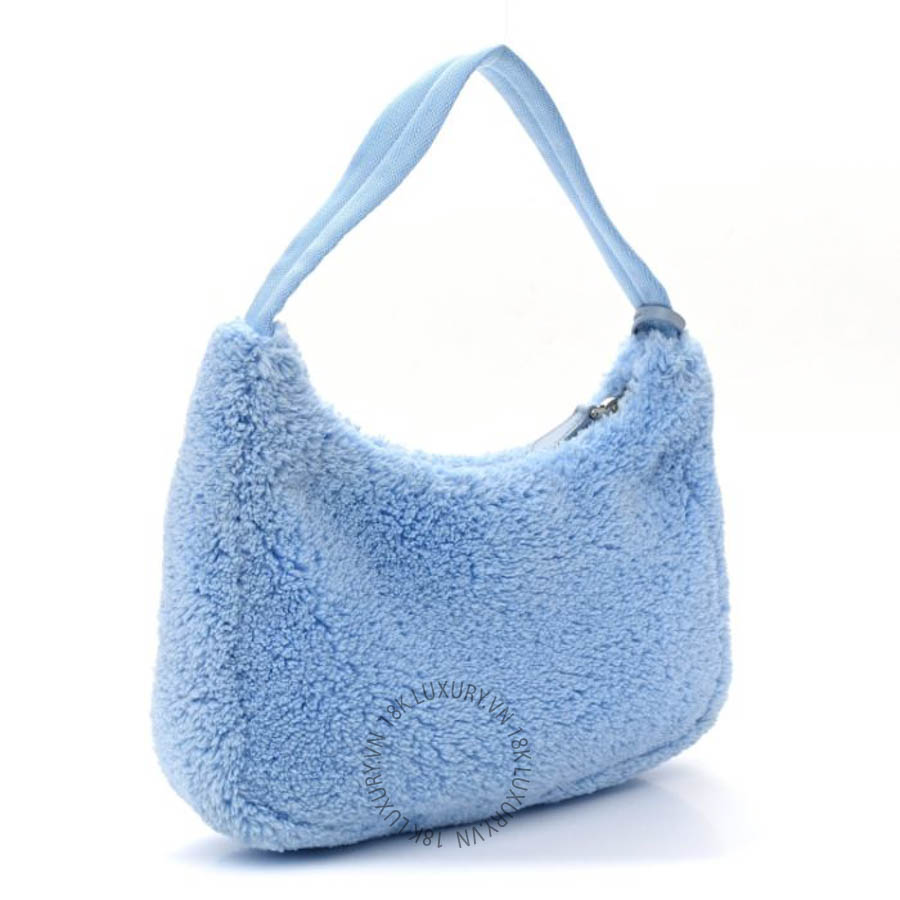 Túi xách Prada Terry Cloth Mini Re-Edition 2000 Bag Celeste FPTP193