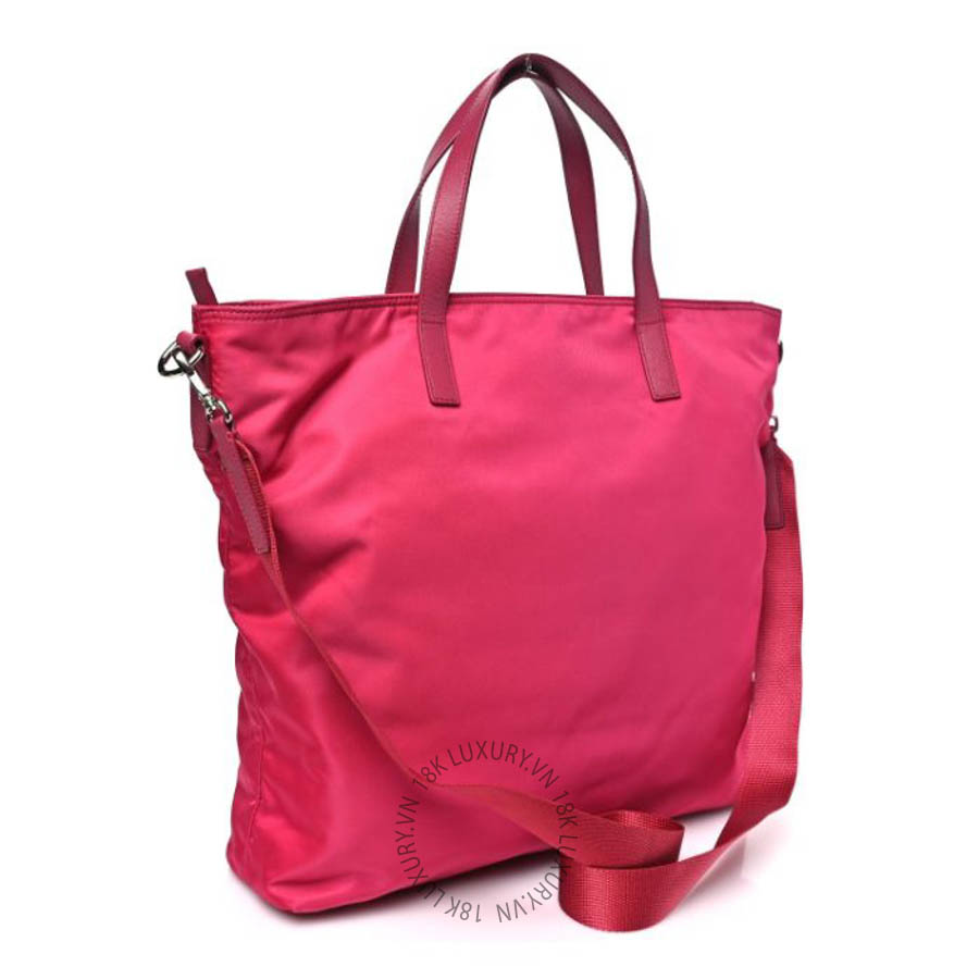 Túi xách Prada Tessuto Nylon Saffiano Pocket Tote Ibisco FPTP054