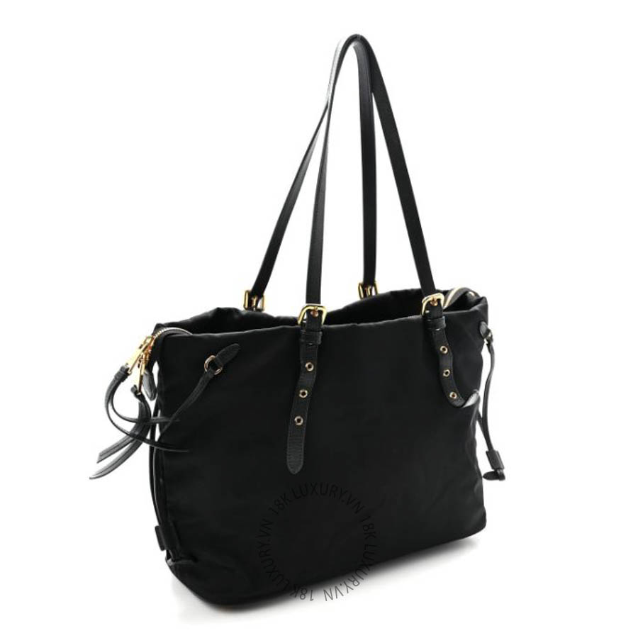 Túi xách Prada Tessuto Nylon Saffiano Tote Black FPTP195
