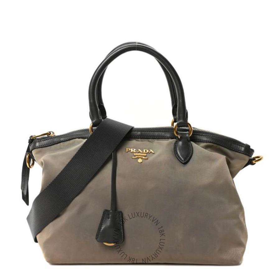 Túi xách Prada Tessuto Nylon Soft Calf Shopping Tote Ardesia FPTP200