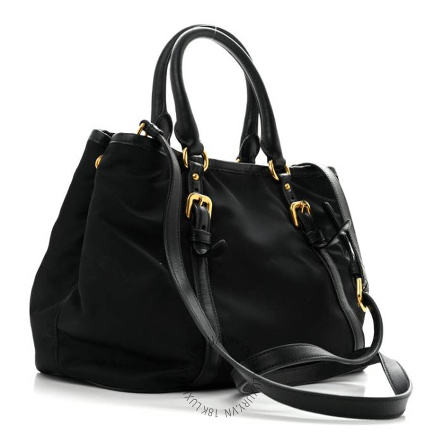 Túi xách Prada Tessuto Nylon Soft Calf Tote Black FPTP087