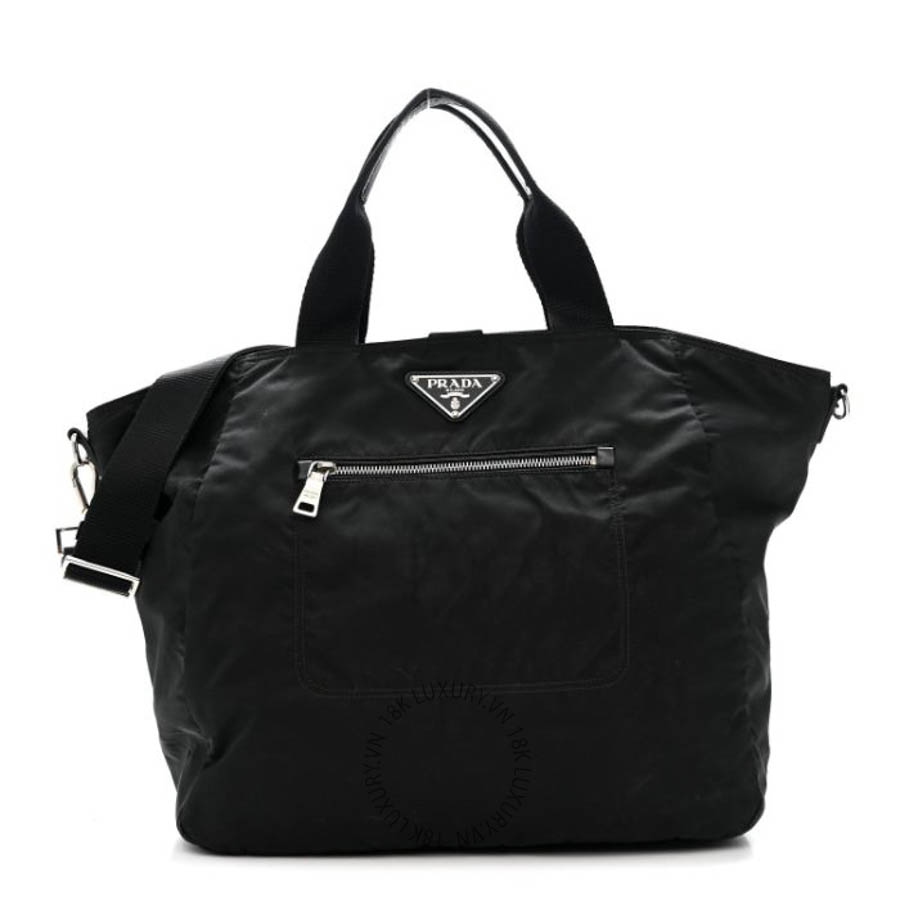Túi xách Prada Tessuto Nylon Zip Convertible Tote Black FPTP101