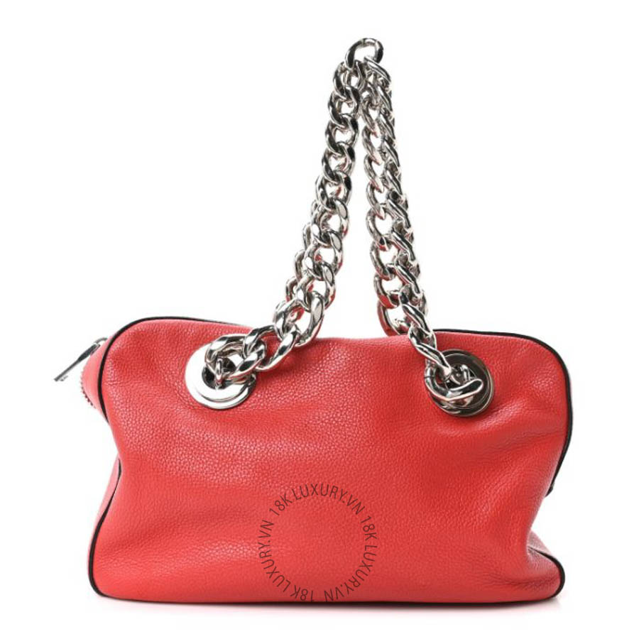 Túi xách Prada Vitello Daino Chain Satchel Bag Lacca FPTP109