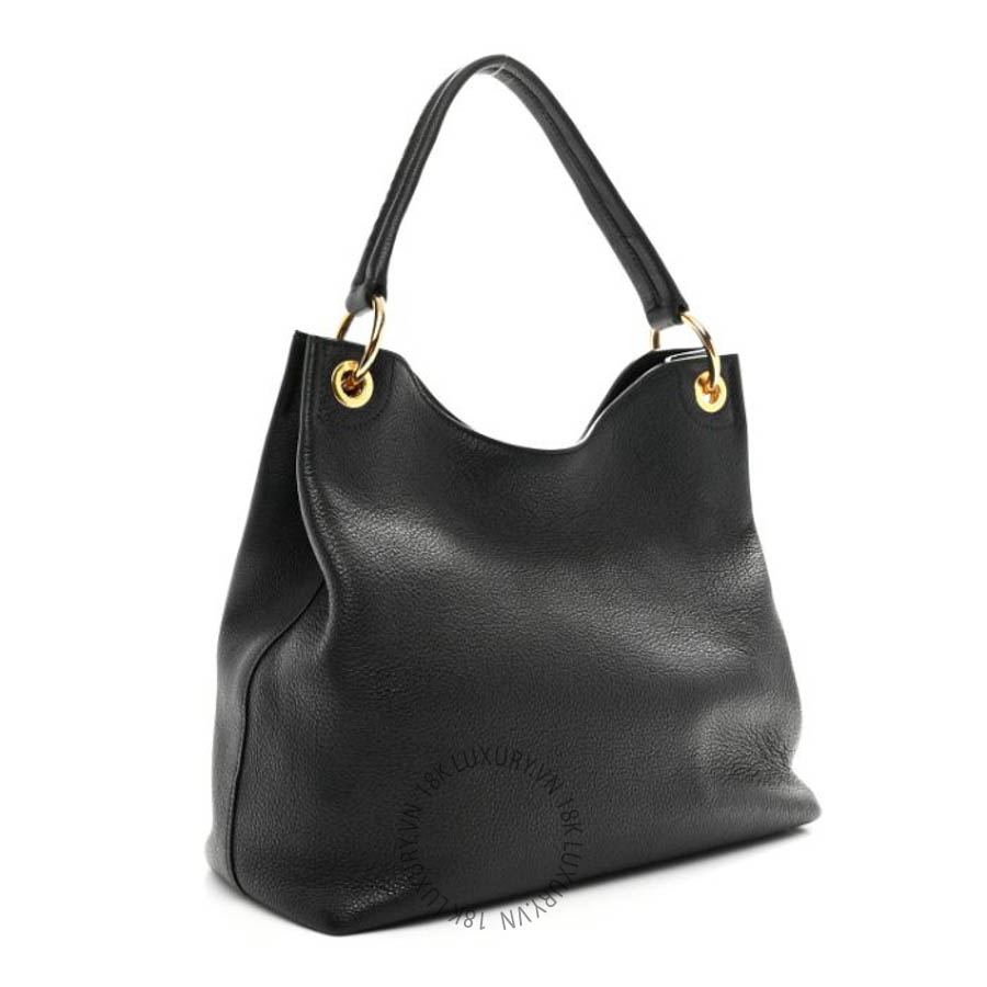 Túi xách Prada Vitello Phenix Embossed Logo Hobo Black FPTP435