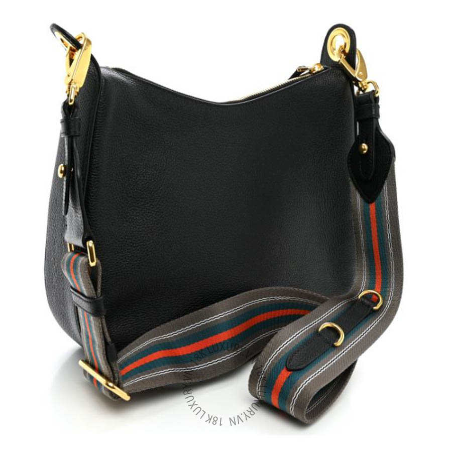 Túi xách Prada Vitello Phenix Small Zippered Messenger Hobo Black FPTP541