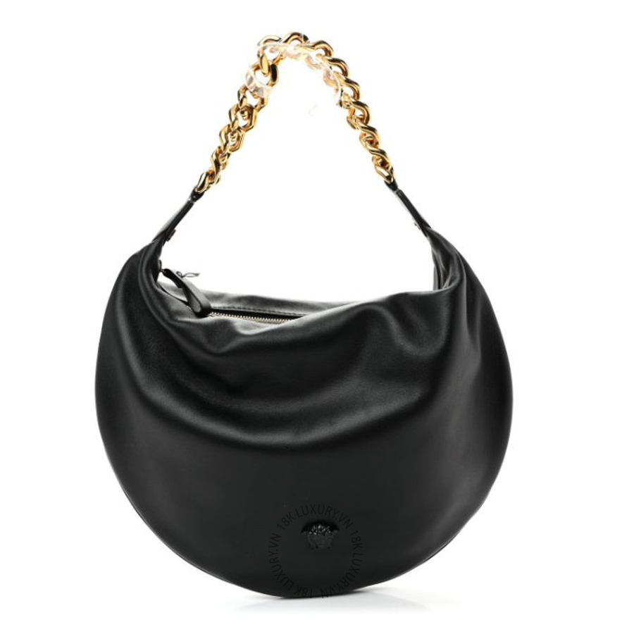 Túi xách Versace Calfskin La Medusa Chain Hobo Black TVS17