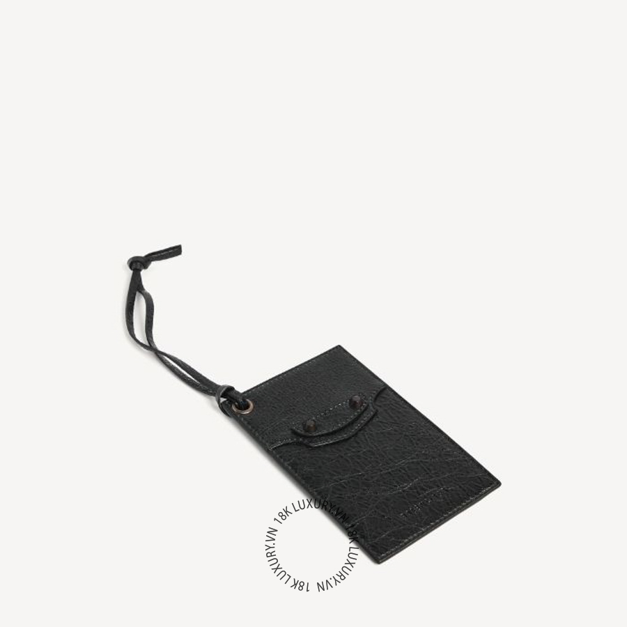 Ví ngắn Balenciaga Le City Charm/keychain Card Holder in Black 8537532ABFY1000 BLT357