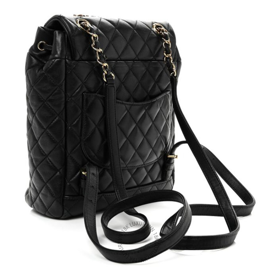 Balo Chanel Lambskin Quilted Small Urban Spirit Backpack Black FPTC1028