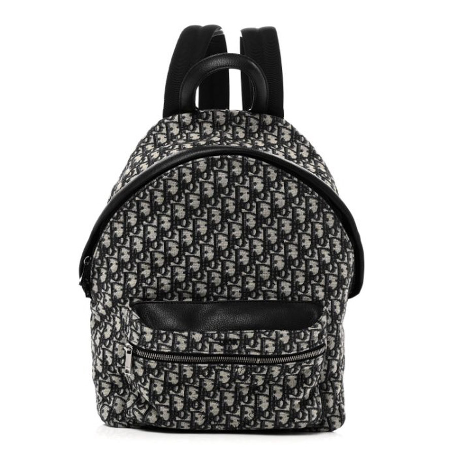 Balo Christian Dior Oblique Calfskin Rider Backpack Beige Black SPSS221
