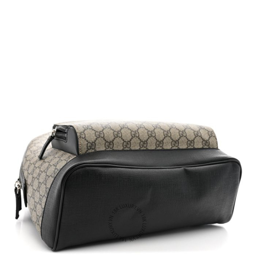 Balo Gucci GG Supreme Monogram Medium Backpack Black GDCB522 16 Balo Gucci GG Supreme Monogram Medium Backpack Black GDCB522
