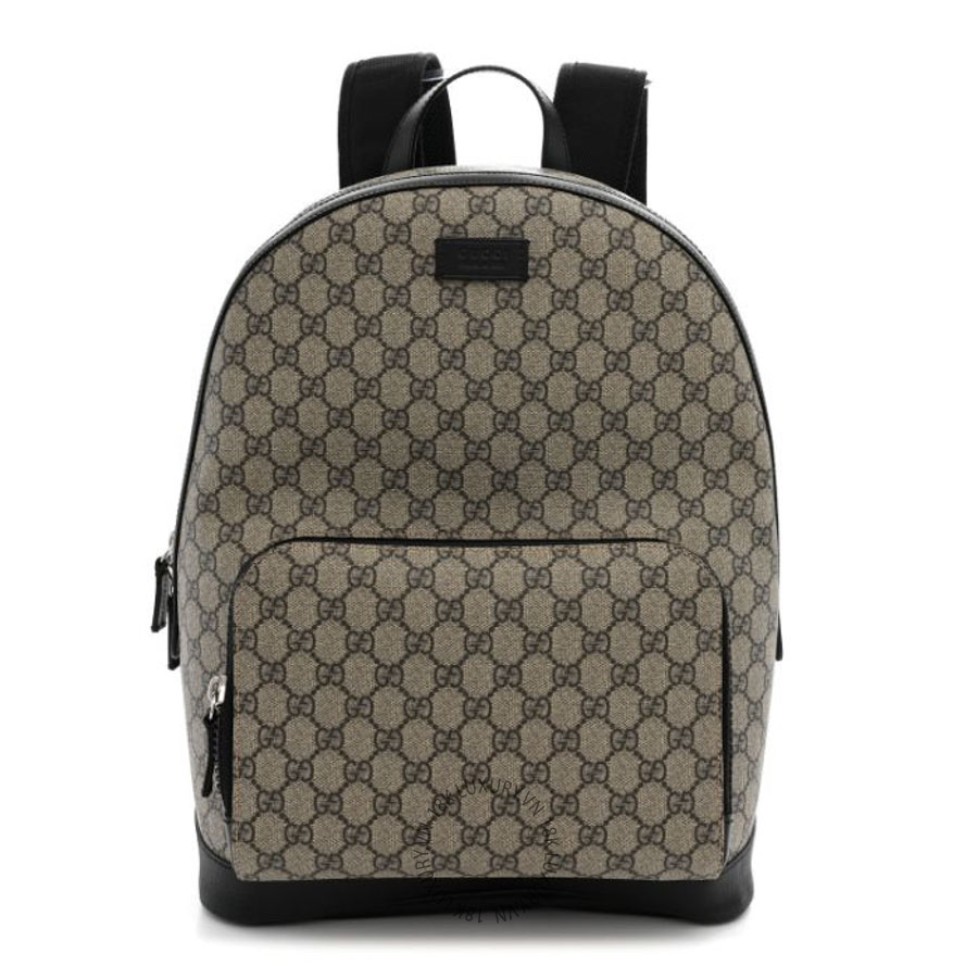 Balo Gucci GG Supreme Monogram Medium Backpack Black GDCB522