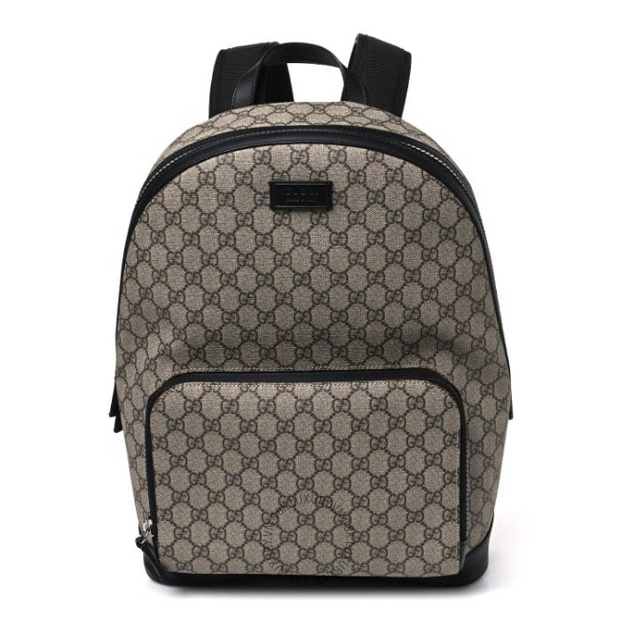 Balo Gucci GG Supreme Monogram Medium Backpack Black GGC066
