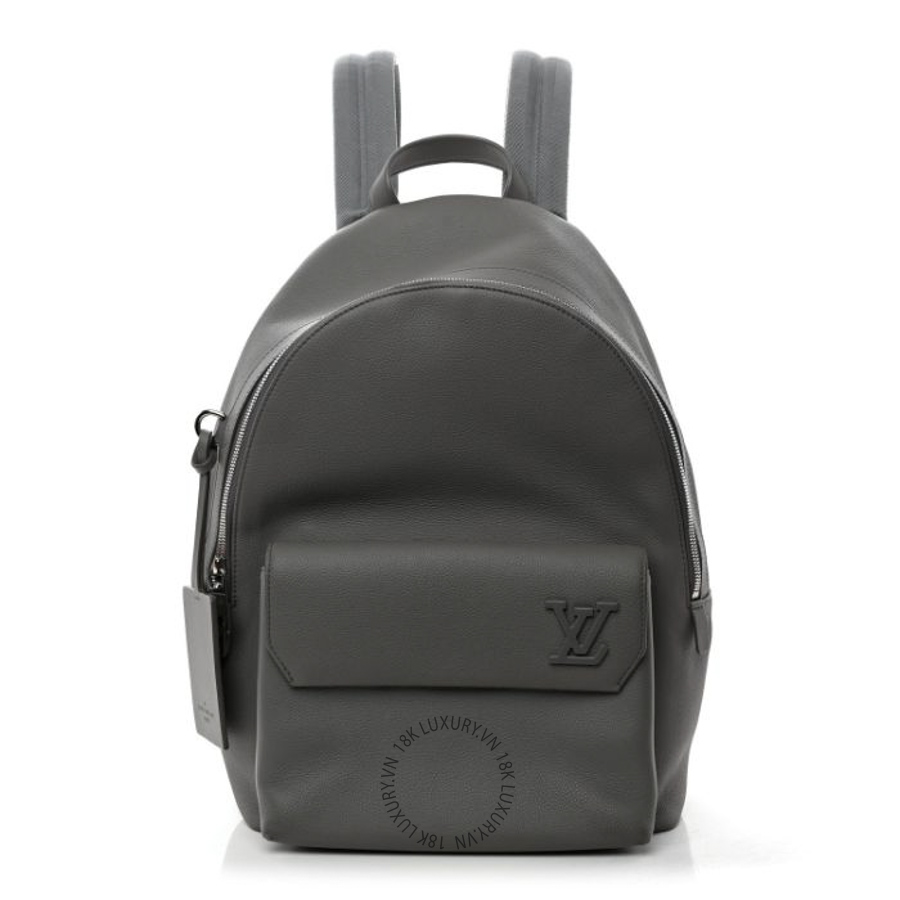 Balo Louis Vuitton Grained Calfskin Aerogram Takeoff Backpack Grey MNGR055