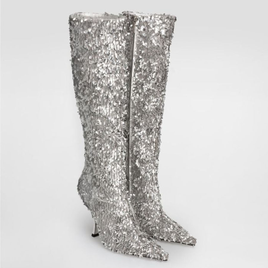 Boots cao gót Dolce Gabbana Drop sequin boots CU1294AY64180998 NGDG117