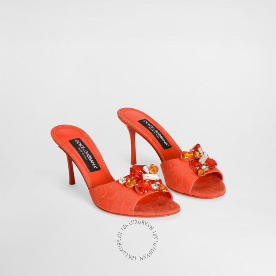Cao gót Dolce Gabbana Brocade mules with embroidery CR1958A9AA28Z265 NGDG027