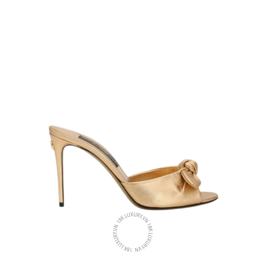 Dép cao gót D&G Mordoré nappa leather sandals CR1750A10168H945 NGDG135